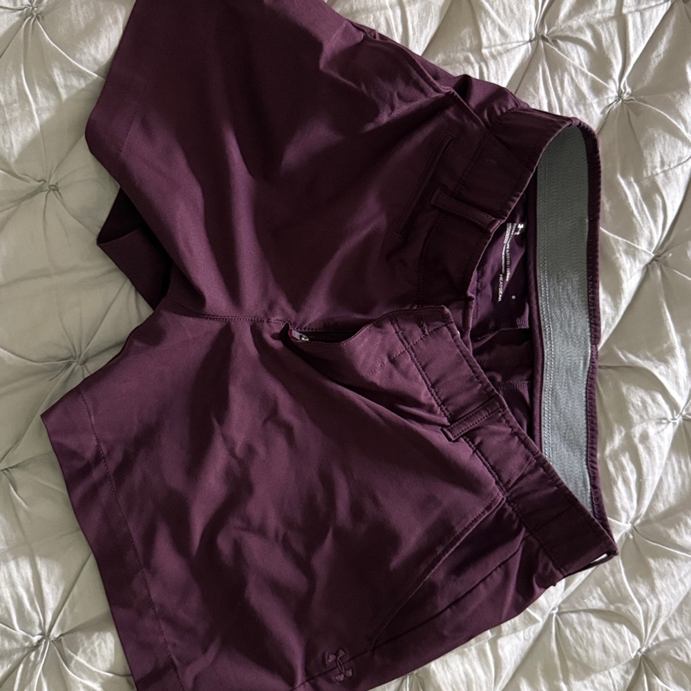 Under Armour Ladies Deep Purple HeatGear Shorts